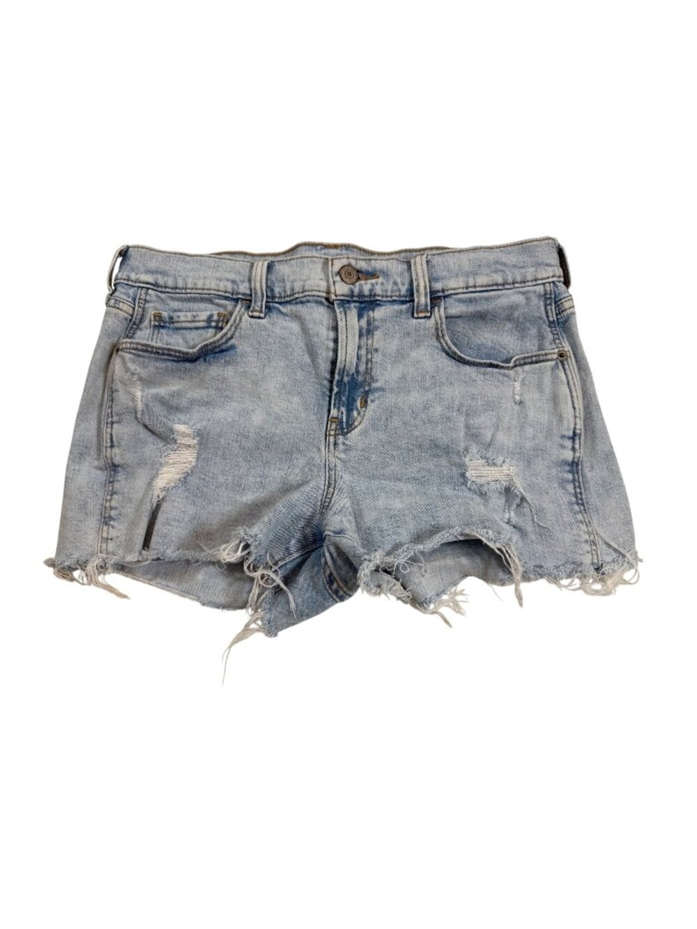 Old Navy Boyfriend Distressed Denim Shorts Light Wash Womens Size 6 (LL461)
